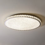 Modern Luxury Stainless Steel Crystal Round Square Rectangular LED Flush Mount Ceiling Light For Living Room Lumendat