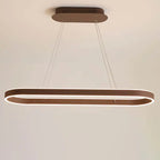 Modern Minimalist Light Luxury Oval Aluminum LED Chandelier BulbSquare