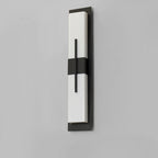 Outdoor Minimalist Rectangular Stainless Steel Acrylic LED Waterproof Wall Sconce Lamp Lumendat