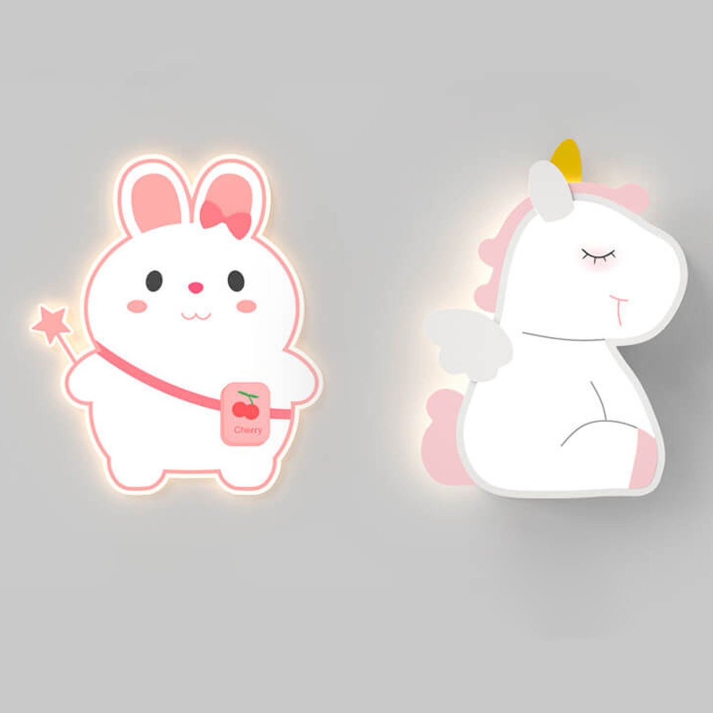 Lumendat Creative Cartoon Rabbit Unicorn Kids LED Wall Sconce Lamp Lumendat