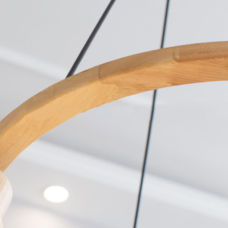Nordic Minimalist Solid Wood Bird 3/5-light Chandelier