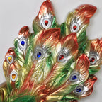 European Creative Peacock Resin Glass Shade 1-Light Wall Sconce Lamp Lumendat