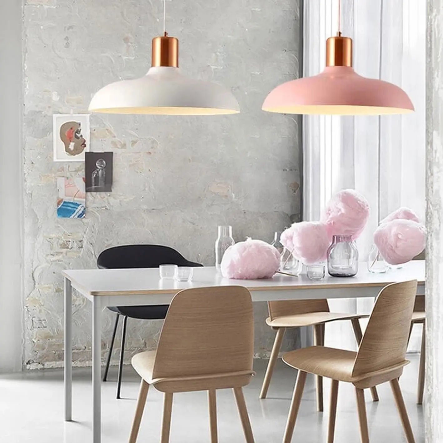 Nordic Creative Macaron Color 1-light Pendant Light BulbSquare