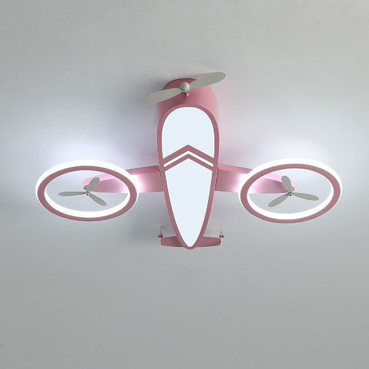 Lumendat Contemporary Creative Acrylic Cartoon Airplane LED Kids Flush Mount Ceiling Light For Living Room Lumendat