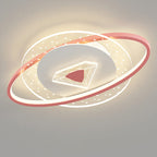 Lumendat Contemporary Creative Kids Round Circle Diamond Iron Acrylic LED Flush Mount Ceiling Light For Bedroom Lumendat