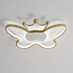 Lumendat Contemporary Nordic Kids Iron Aluminum Silica Acrylic Butterfly LED Flush Mount Ceiling Light For Bedroom Lumendat