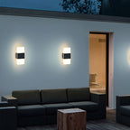 Courtyard Waterproof Acrylic LED Solar Wall Sconce Lamp Outdoor Light Lumendat