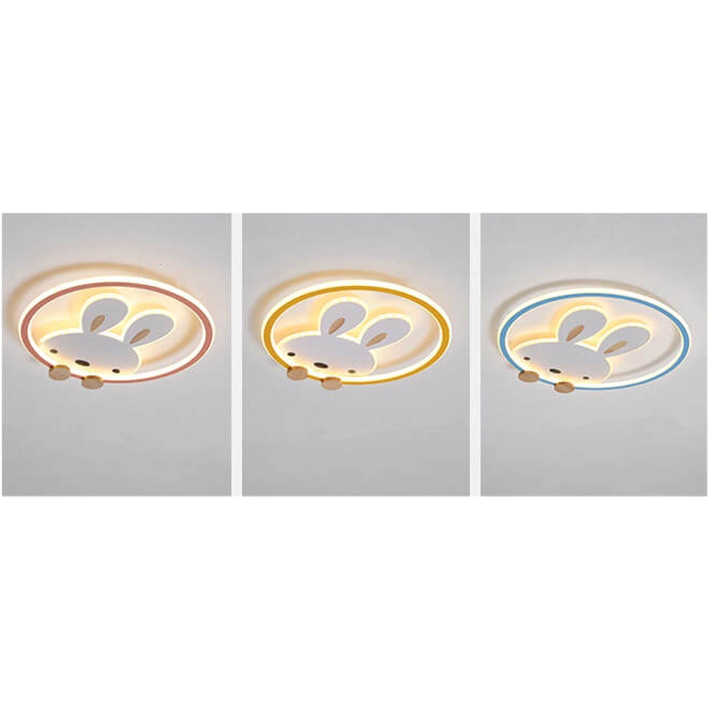 Lumendat Childlike Creative Cartoon Rabbit Design LED Flush Mount Light Lumendat