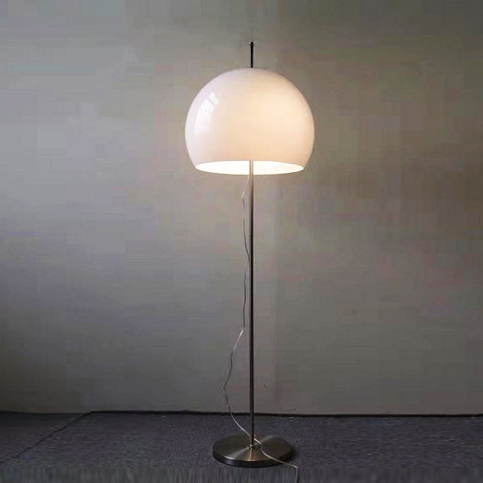 Contemporary Retro Mushroom Hardware Glass 2-Light Standing Floor Lamp For Living Room Lumendat