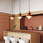 Nordic Minimalist Macaron Wood Cement 1-light Pendant Light Lumendat