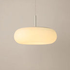 Modern Minimalist Oval Iron Pe LED Pendant Light for Living Room BulbSquare