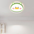 Lumendat Contemporary Creative Cartoon Animal Duck Acrylic LED Flush Mount Ceiling Light For Bedroom Lumendat