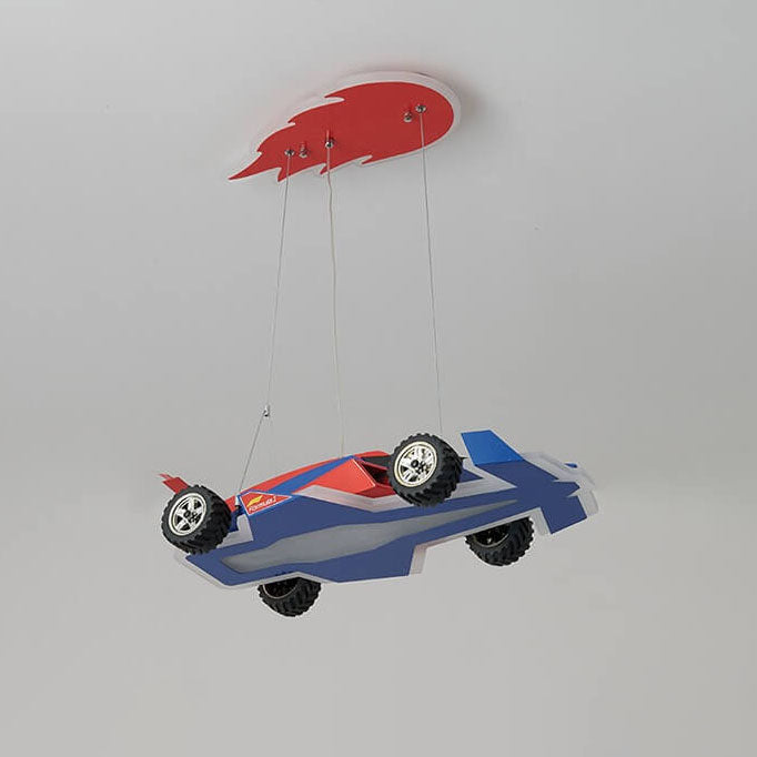 Modern Children's Racing Iron Acrylic LED Pendant Light BulbSquare