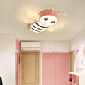 Lumendat Contemporary Creative Kids Bee Iron Acrylic LED Flush Mount Ceiling Light For Bedroom Lumendat