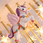 Lumendat Modern Children's Pegasus Hardware Resin Glass 13-Light Flush Mount Ceiling Light Lumendat
