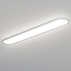 Modern Minimalist Iron Aluminum Acrylic Strip Elliptical LED Flush Mount Ceiling Light for Hallway