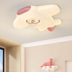 Lumendat Contemporary Creative Iron PE Cartoon Airplane Design LED Kids Flush Mount Ceiling Light For Bedroom Lumendat