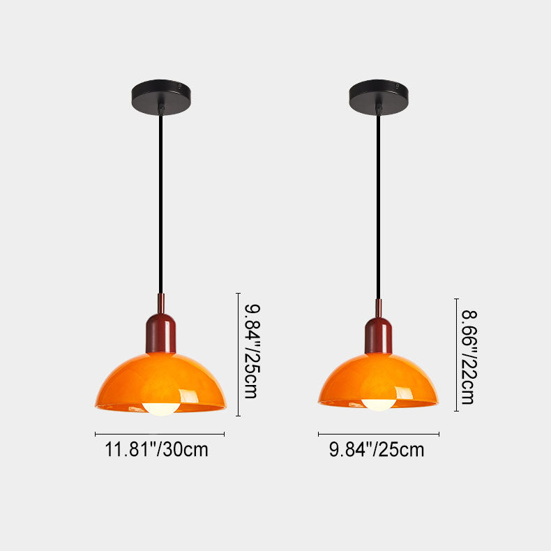Modern Minimalist Glass Hemisphere 1-light Pendant Light