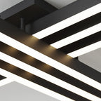 Industrial Aluminum Creative Geometric Line LED Flush Mount Light BulbSquare