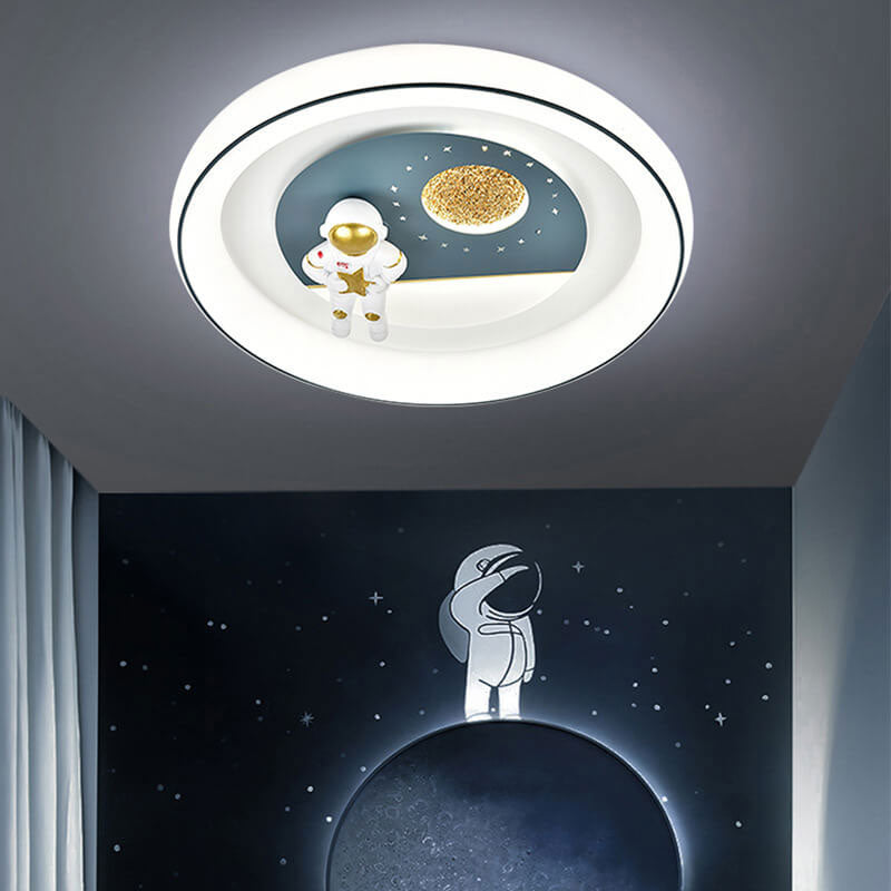 Lumendat Childlike Eye Protection Cartoon Space Villain LED Flush Mount Light Lumendat