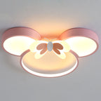 Lumendat Modern Creative Minimalist Wrought Iron Cartoon Mouse LED Flush Mount Ceiling Light Lumendat