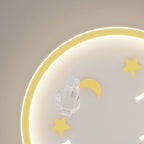 Lumendat Contemporary Creative Starry Night Acrylic Round Shade LED Kids Flush Mount Ceiling Light For Bedroom Lumendat