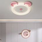 Lumendat Contemporary Creative Cartoon Panda PE Resin LED Kids Flush Mount Ceiling Light For Bedroom Lumendat