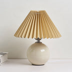 Nordic Minimalist Ceramic Pleated 1-Light Table Lamp Lumendat
