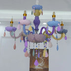Modern Children's Princess Macaroon Candelabra Crystal Glass 5/6/8/10/12/15 Light Chandelier Lumendat