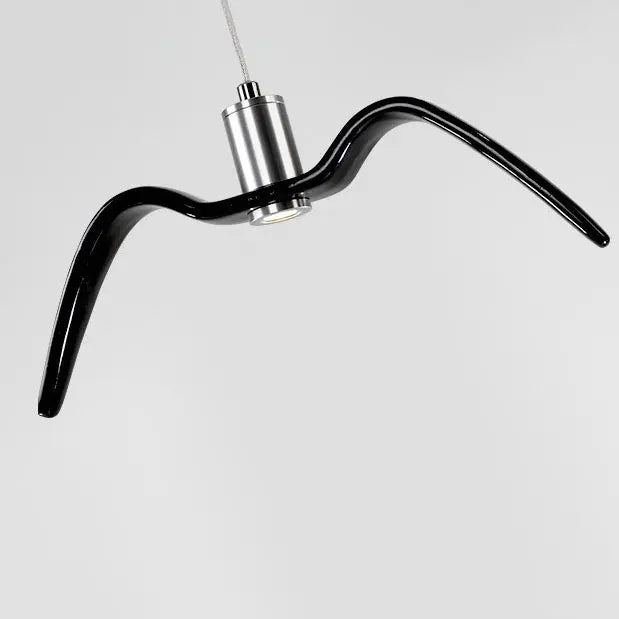 Contemporary Nordic Personality Wrought Iron Seagull LED Pendant Light for Living Room BulbSquare