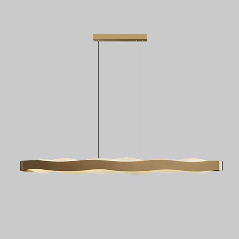 Modern Luxury Stainless Steel Long Bar Acrylic LED Chandelier BulbSquare