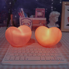 Contemporary Creative Rubber Coating Heart LED Night Light Table Lamp For Bedroom Lumendat