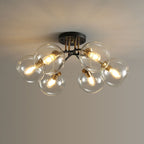 Modern Light Luxury Glass Magic Bean Round 4/6/8 Light Semi-Flush Mount Ceiling Light Lumendat