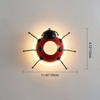 Lumendat Contemporary Creative Cartoon Beetle Acrylic LED Kids Wall Sconce Lamp For Bedroom Lumendat