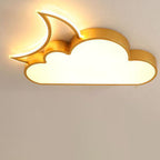 Lumendat Contemporary Nordic Kids Iron Acrylic Cloud Moon LED Flush Mount Ceiling Light For Bedroom Lumendat