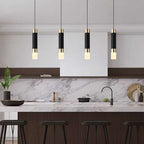 Modern Minimalist Cylinder Aluminum Acrylic LED Pendant Light for Bedroom BulbSquare