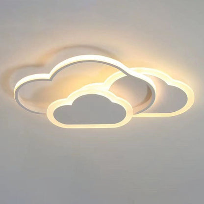 Contemporary Simplicity Cloud Acrylic Shade Metal LED Flush Mount Ceiling Light for Bedroom