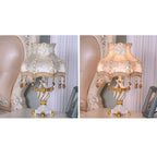 European Luxury Fabric Lace Resin 1-Light Table Lamp Lumendat