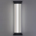 Modern Minimalist Waterproof Striped Rectangle Stainless Steel Acrylic Wall Sconce Lamp For Outdoor Patio