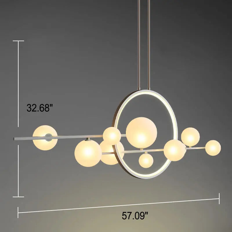 Modern Glass Long Bubble Magic Bean Island Light 7/10 Light Chandelier Lumendat