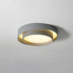 Contemporary Nordic Double Round Hardware LED Flush Mount Ceiling Light For Bedroom