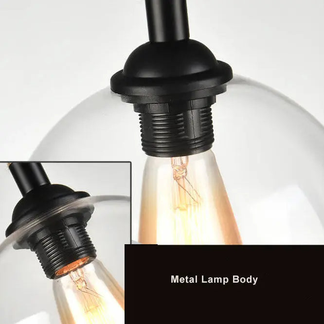 Retro Rope Hanging 1-light Glass Globe Pendant Light Lumendat