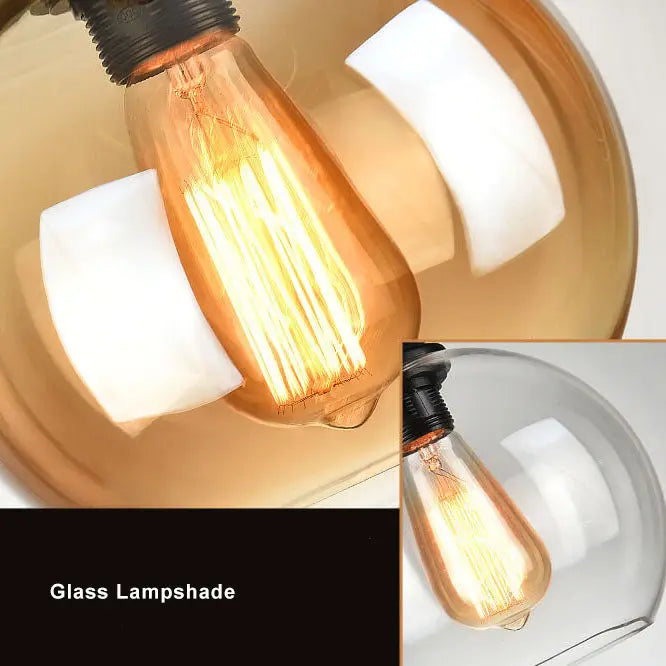 Retro Rope Hanging 1-light Glass Globe Pendant Light Lumendat