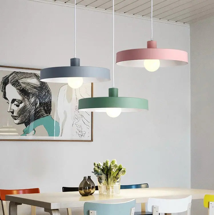 Modern Nordic Macaron Color 1-light Pendant Light BulbSquare