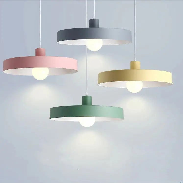 Modern Nordic Macaron Color 1-light Pendant Light BulbSquare