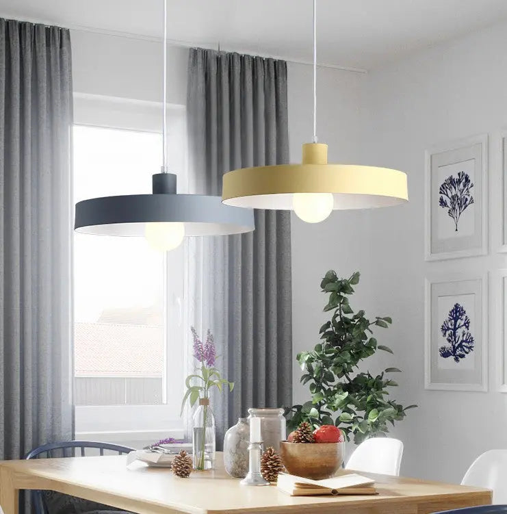 Modern Nordic Macaron Color 1-light Pendant Light BulbSquare