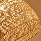 Rattan Weaving 1-light Dome Pendant Light BulbSquare