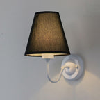 Modern Fabric Bell Shade Bend Arm 1-Light Wall Sconce Lamp Lumendat