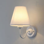 Modern Fabric Bell Shade Bend Arm 1-Light Wall Sconce Lamp Lumendat