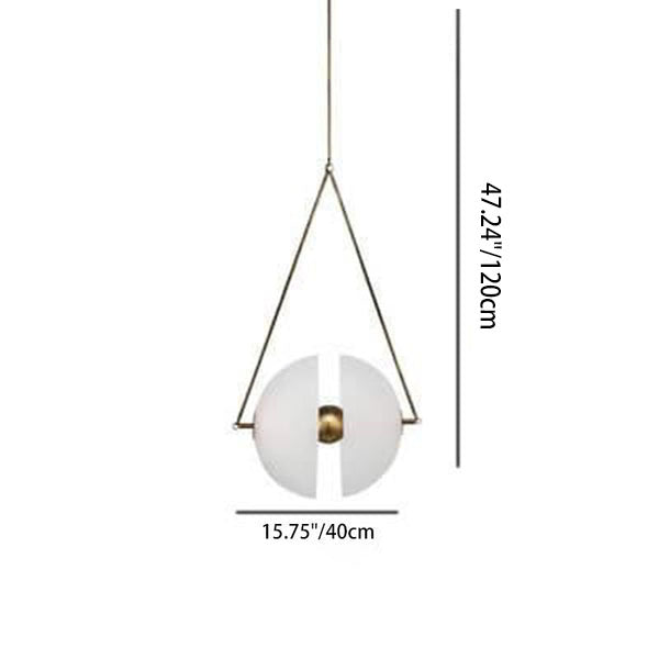 Modern Retro Split Orb Glass 2-Light LED Pendant Light